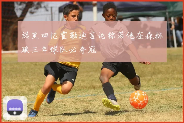 诺里回忆霍勒迪言论称若他在森林狼三年球队必夺冠